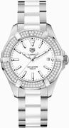 Tag Heuer Aquaracer White Dial Diamond Ladies Watch WAY131F.BA0914